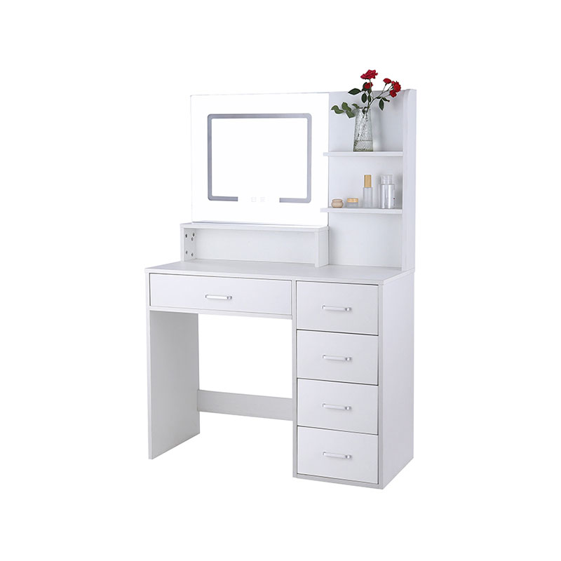 HZ3041 Depozitare modernă amplă cu oglindă mare cu LED și măsuță de toaletă cu lumini