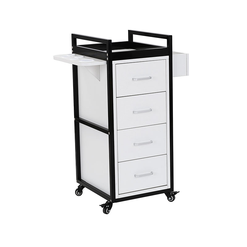 HZ2069BK / HZ2069W Cărucior pentru salon de înfrumusețare negru și auriu