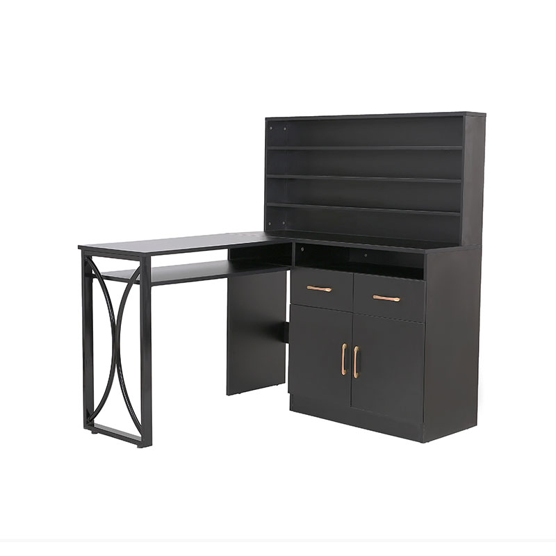 HZ2080 Masă neagră de manichiură versatilă cu sertare