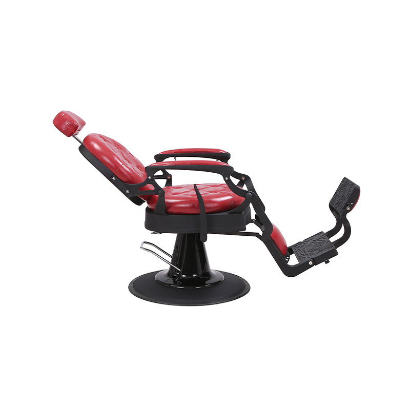 HZ8799MS Scaun de frizer vintage din in spălat visiniu