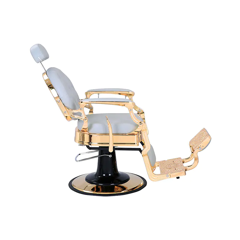 HZ8799B-K / HZ8799B-R / HZ8799G-R / HZ8799H-Z Scaun de frizerie negru cu cadru auriu