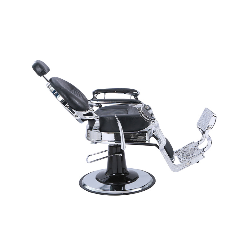 HZ8799C Scaun reclinabil retro cu pernă pătrată îngroșată cu model vertical clasic negru