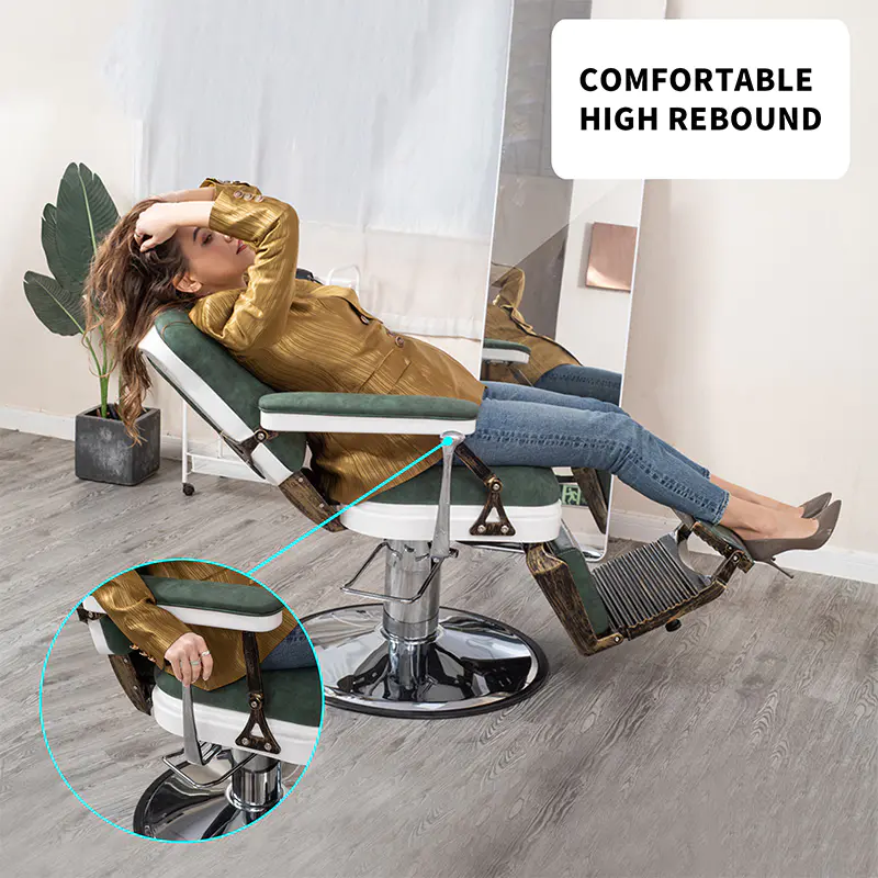 HZ8753BK / HZ8753GR / HZ8753RD Scaun de frizerie Lincoln vintage negru