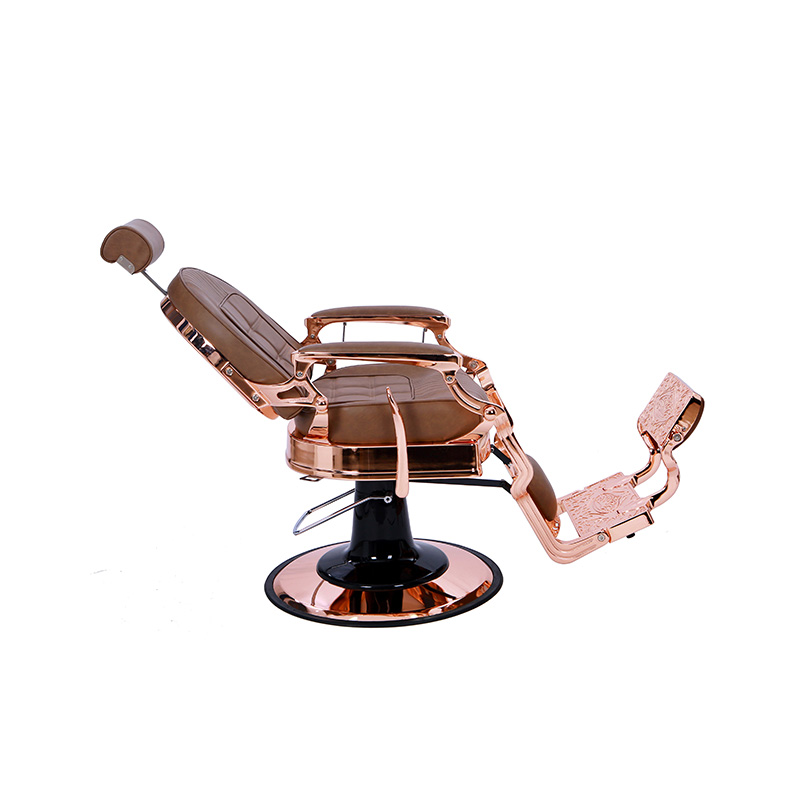 HZ87101BR Scaun special pentru salon de coafură cu spătar în carouri maro