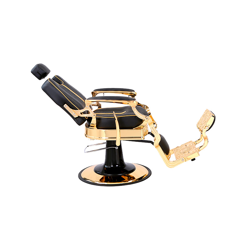 HZ87104 Scaun de frizer vintage reglabil în stil industrial, cu cadru metalic robust