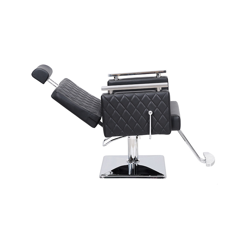 HZ8803D Scaun de salon rabatabil cu spătar pătrat diamant negru