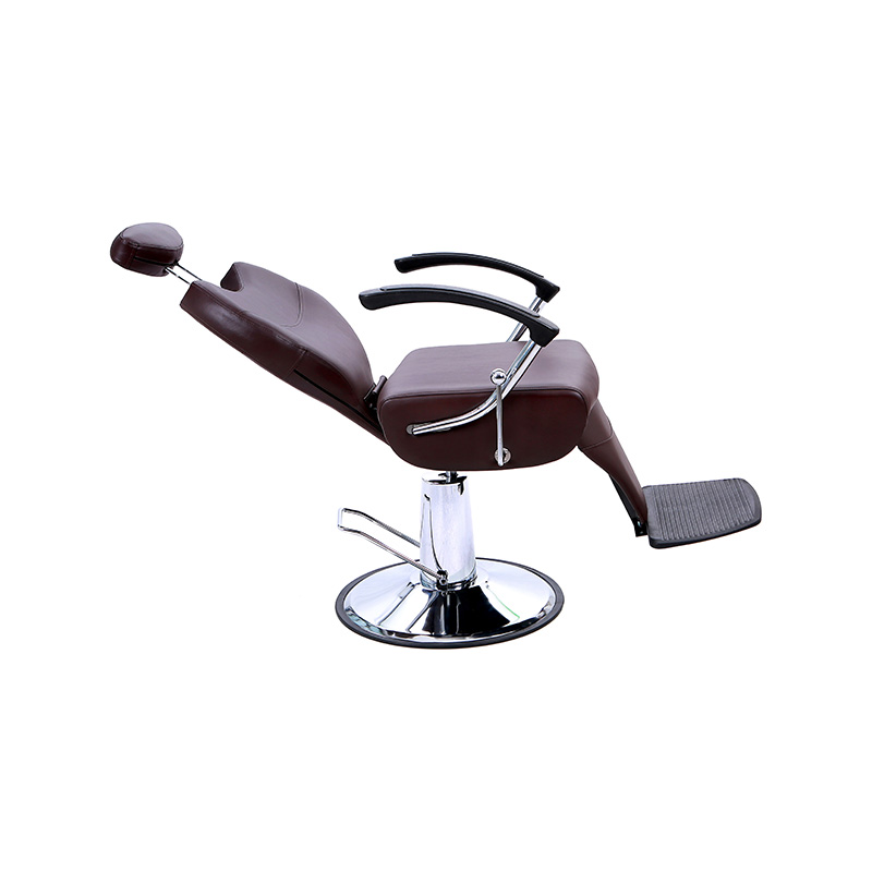 HZ8762RD / HZ8762BR scaun special pentru salon de coafură cu pedală lărgită din piele roșu / neagră