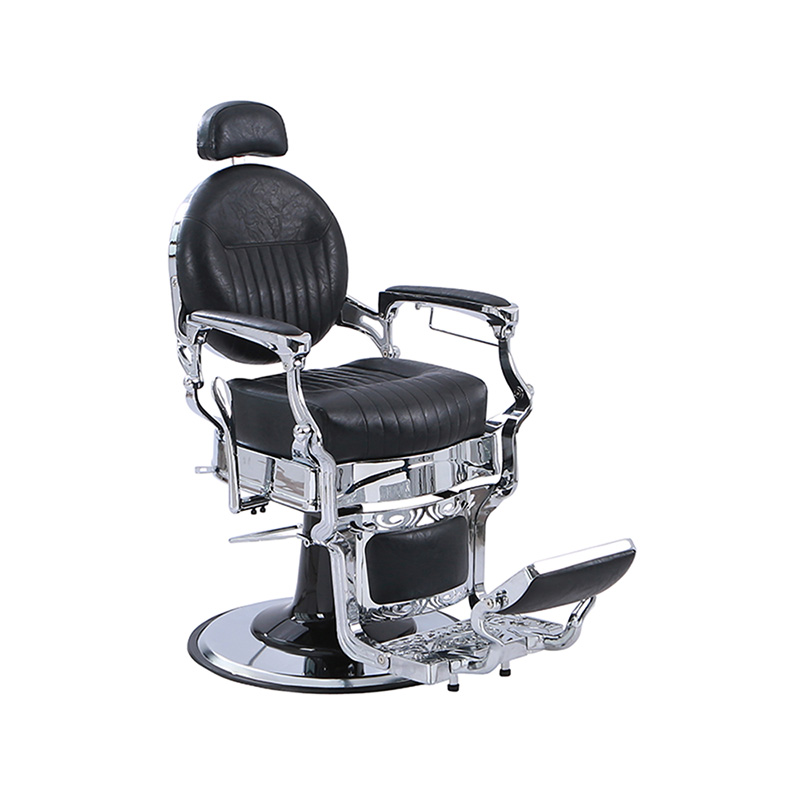 HZ8799C Scaun reclinabil retro cu pernă pătrată îngroșată cu model vertical clasic negru