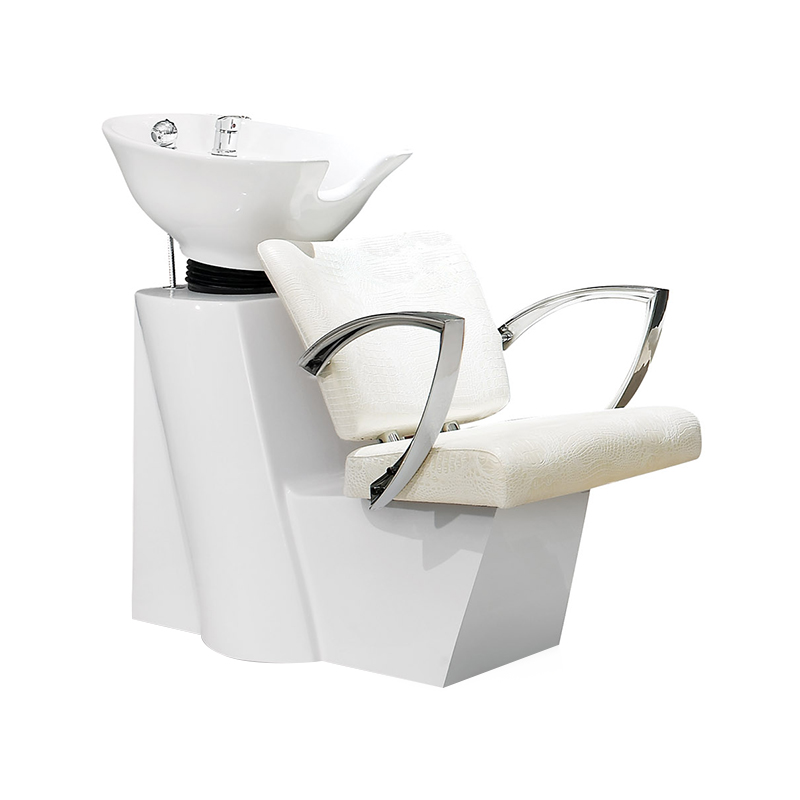 HZ9009 Chiuvetă pentru spălarea părului alb Unitate de spălare în contra-stație de șampon